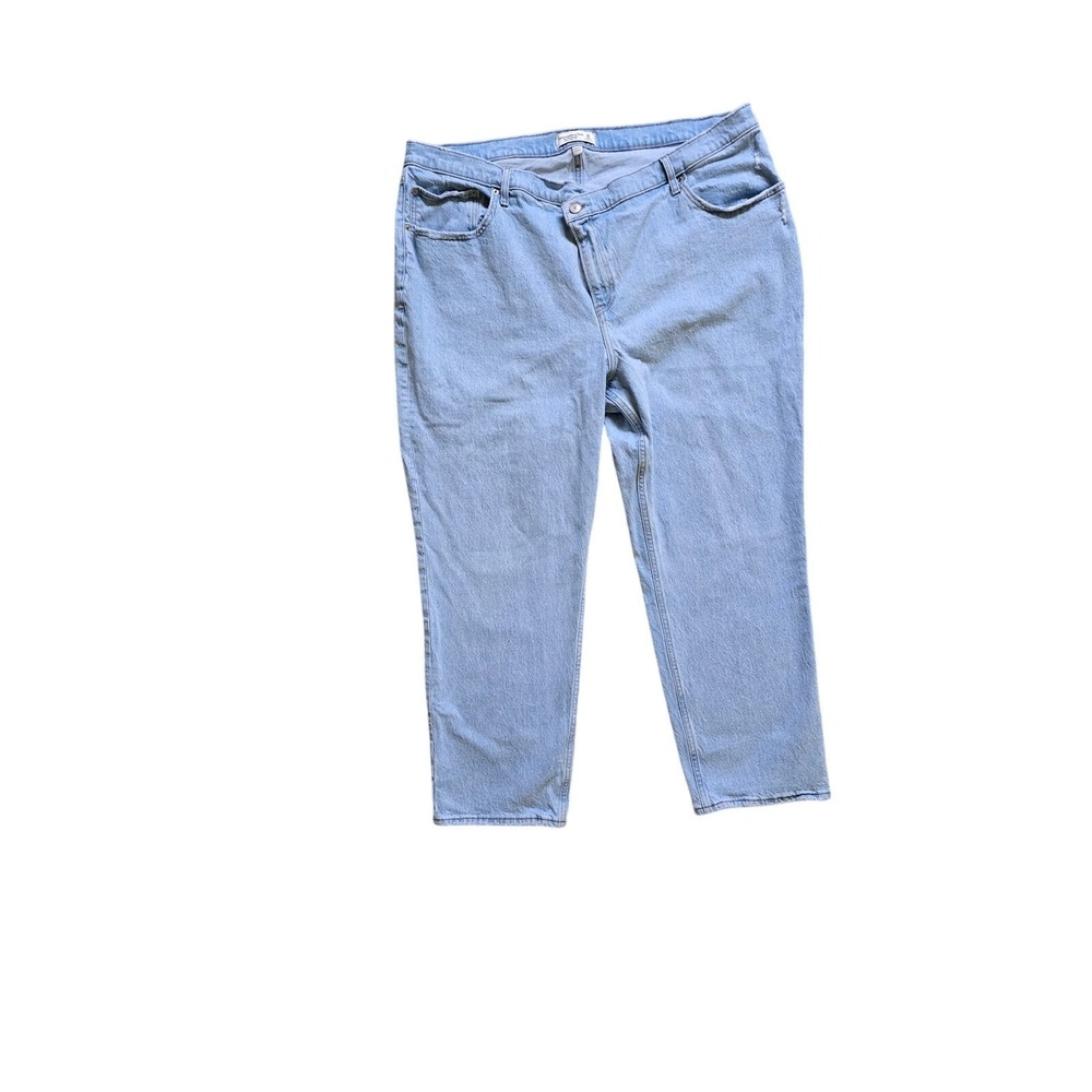 Abercrombie & Fitch Curve Love 90's Straight Ultra‎ High Rise Criss Cross 36/22S